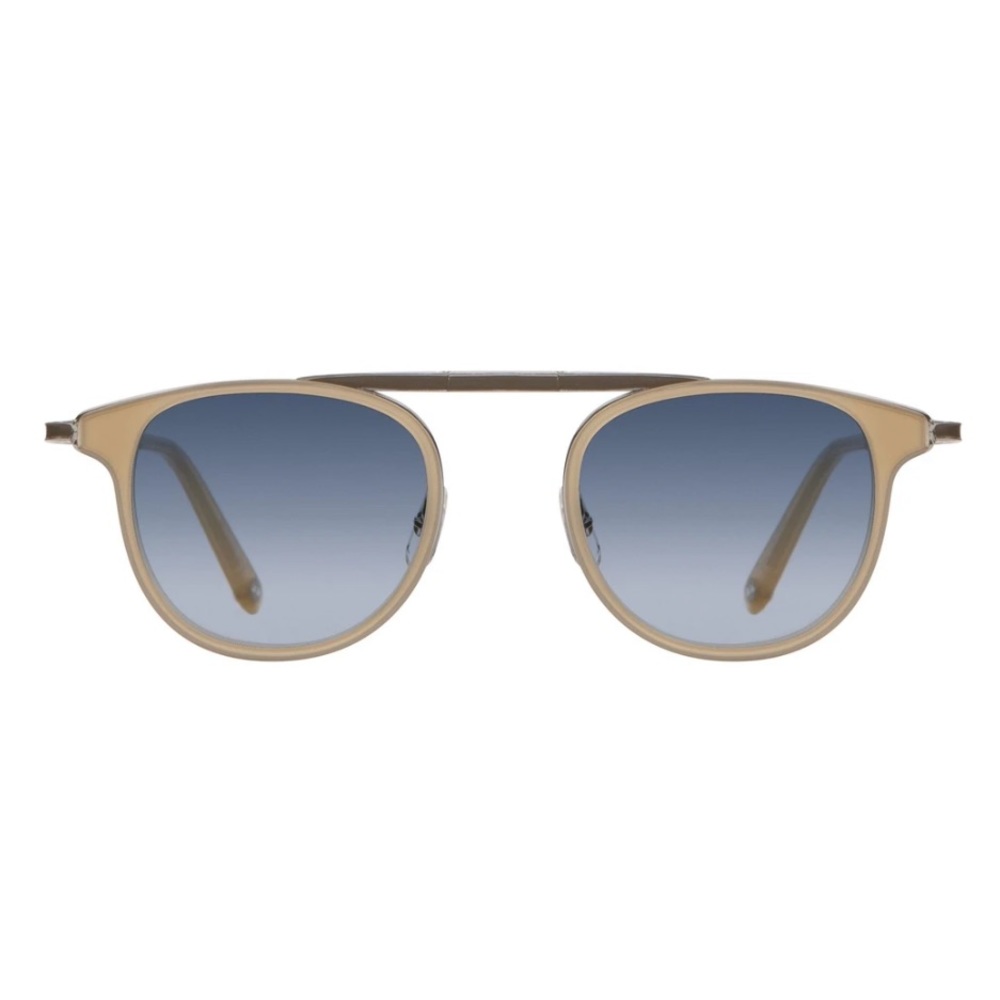 Garrett Leight Van Buren Combo Sunglasses Bone/Silver